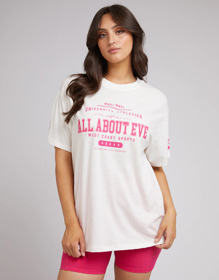 All About Eve Drew Sports Tee - Vintage White