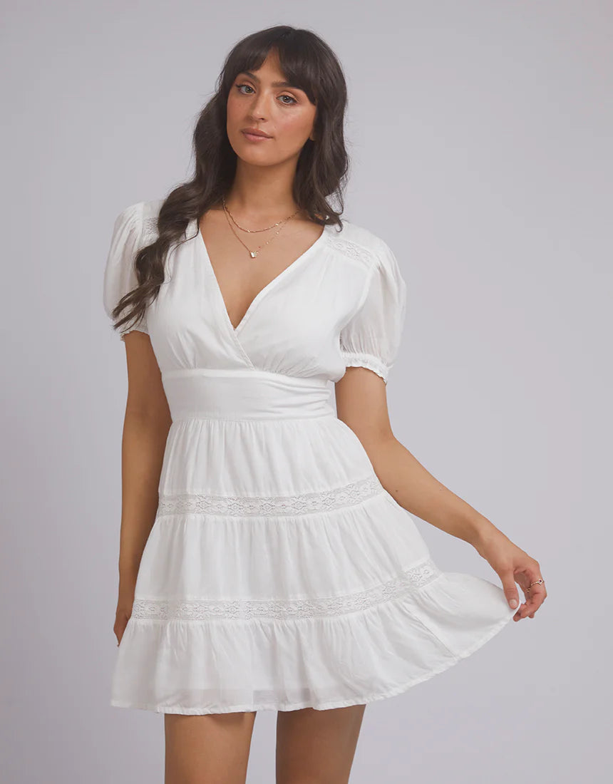 All About Eve Denver V Neck Dress - White
