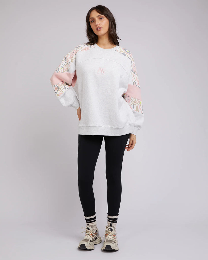 All About Eve Base Panelled Crew - Snow