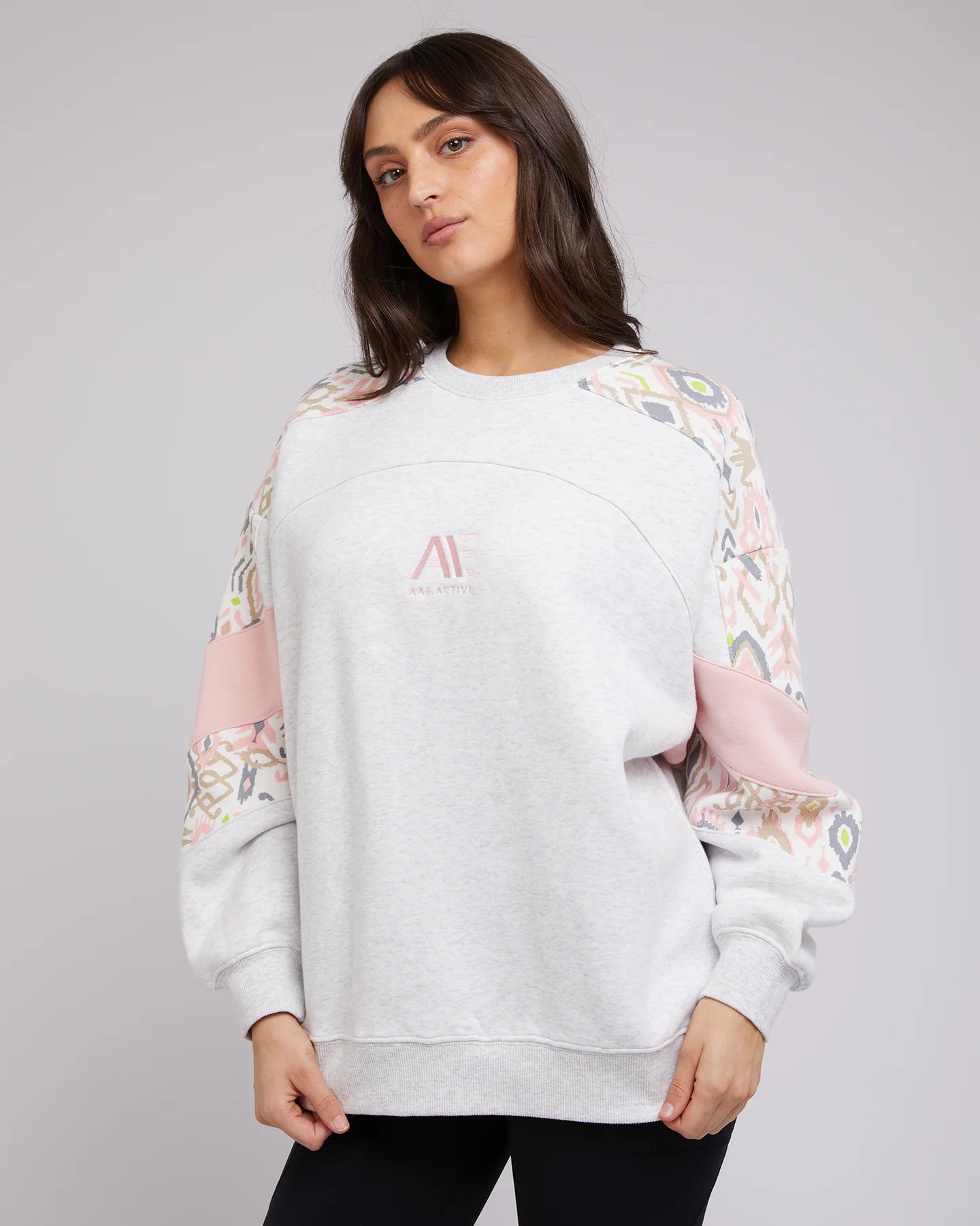 All About Eve Base Panelled Crew - Snow