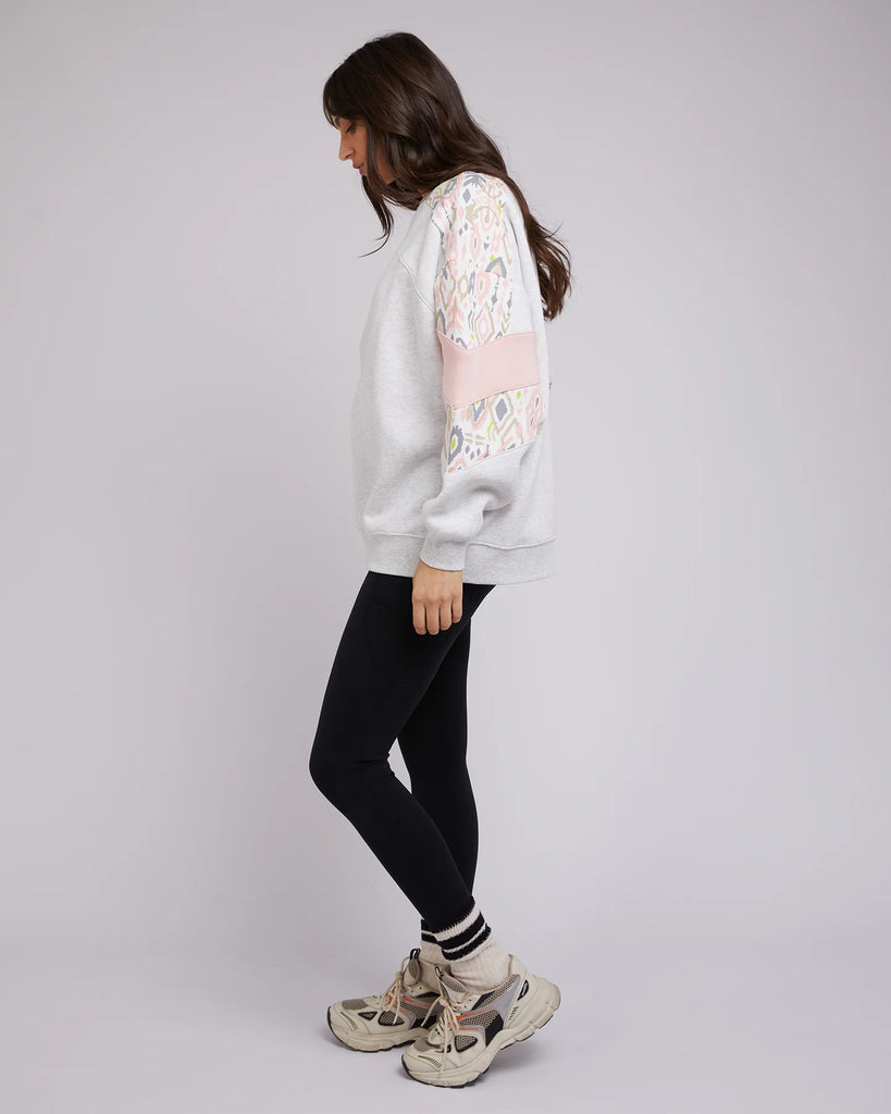 All About Eve Base Panelled Crew - Snow