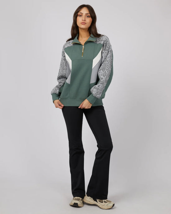 All About Eve National Quarter Zip - Green