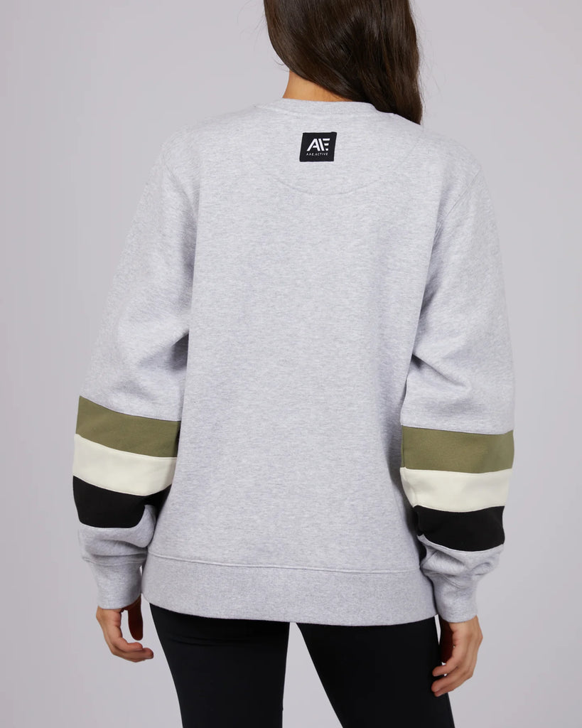 All About Eve Ski Run Oversized Crew - Grey Marle