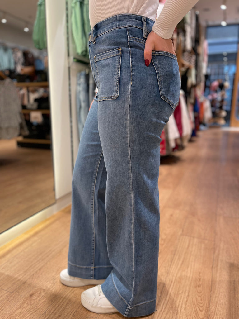 Wakee Aspire Wide Leg Jean - Denim
