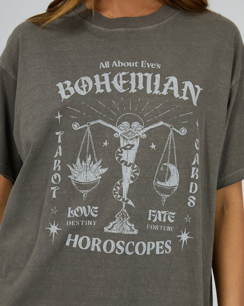 All About Eve Bohemain Oversized Tee - Charcoal