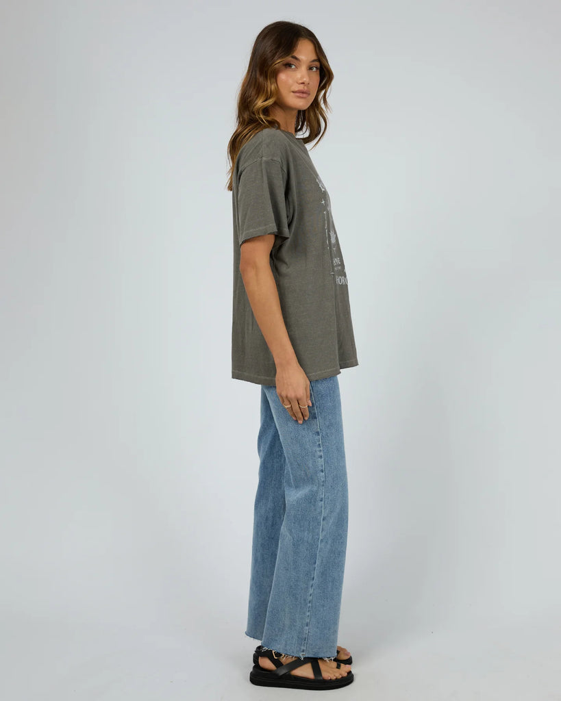 All About Eve Bohemain Oversized Tee - Charcoal