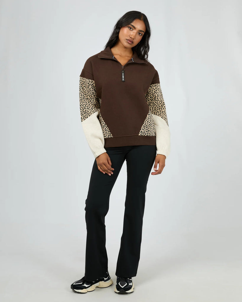 All About Eve Savannah 1/4 Zip - Brown