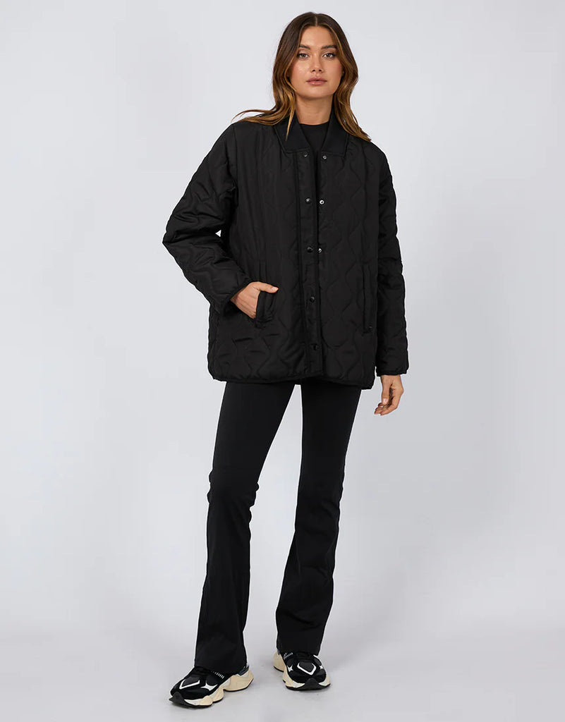 All About Eve Active Quilted Jacket - Black