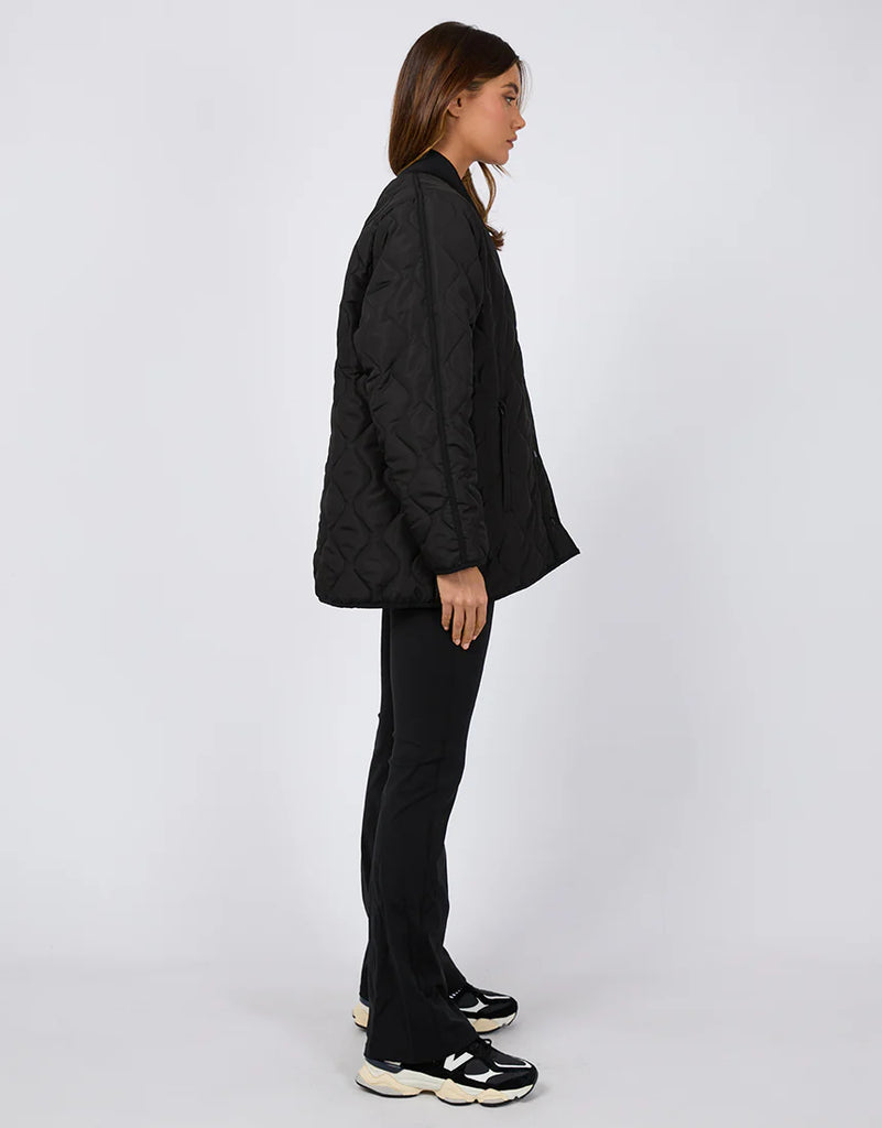 All About Eve Active Quilted Jacket - Black