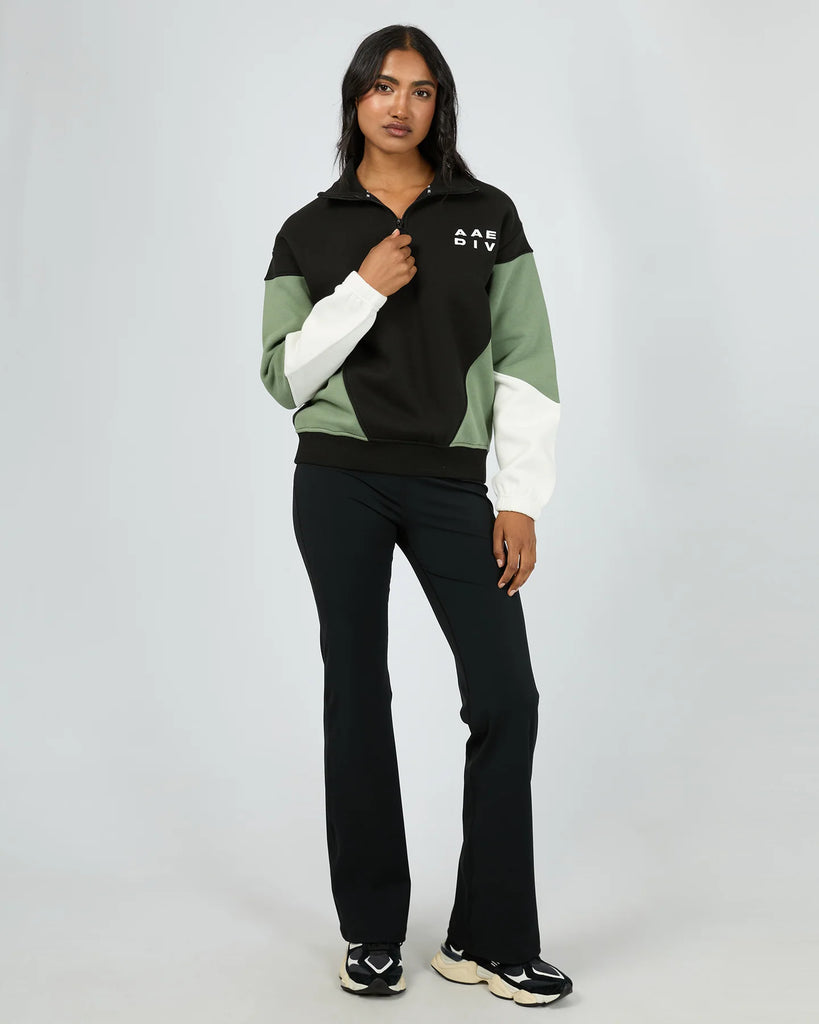 All About Eve Savannah Panel 1/4 Zip - Black