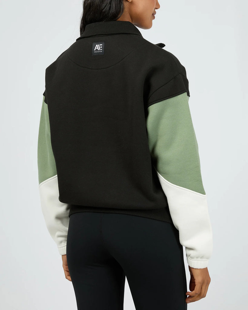 All About Eve Savannah Panel 1/4 Zip - Black