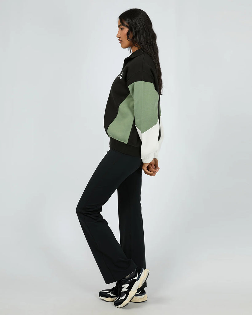 All About Eve Savannah Panel 1/4 Zip - Black