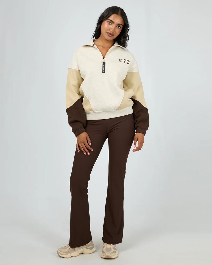 All About Eve Savannah Panel 1/4 Zip - Oat