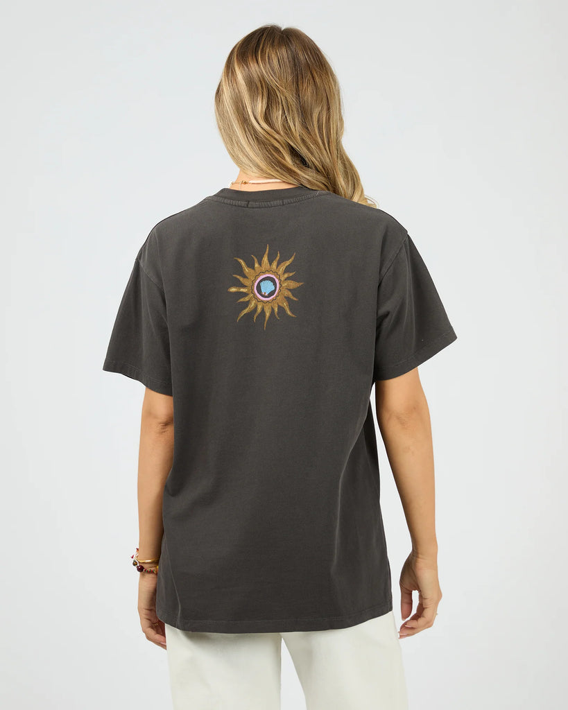 All About Eve Calamity Sun Relaxed Tee - Washed Black