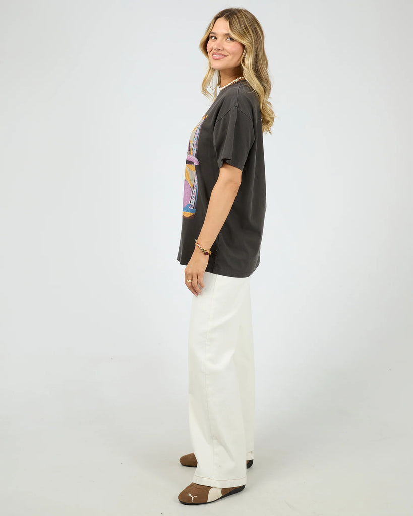 All About Eve Calamity Sun Relaxed Tee - Washed Black