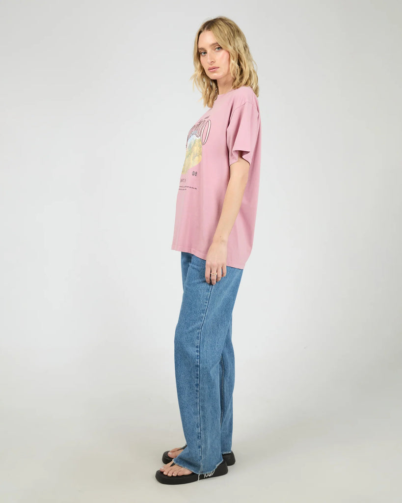 All About Eve Rocky Mountains Relaxed Tee - Qaurtz Pink