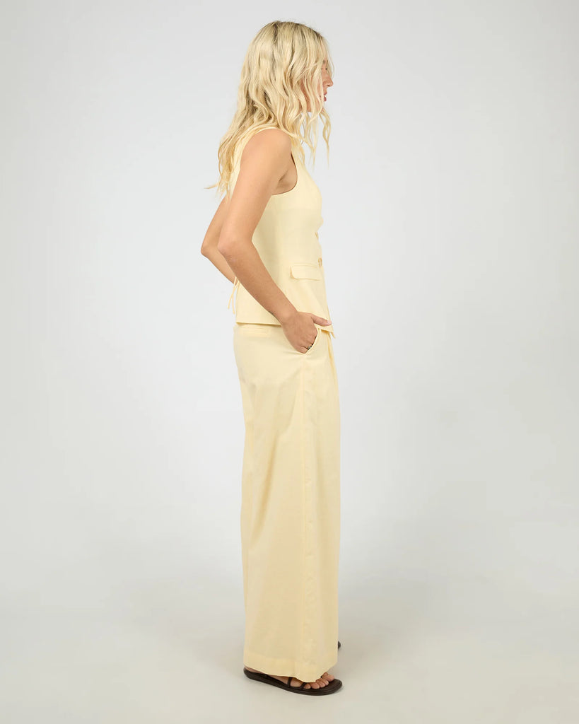 All About Eve Alessa Linen Vest - Yellow