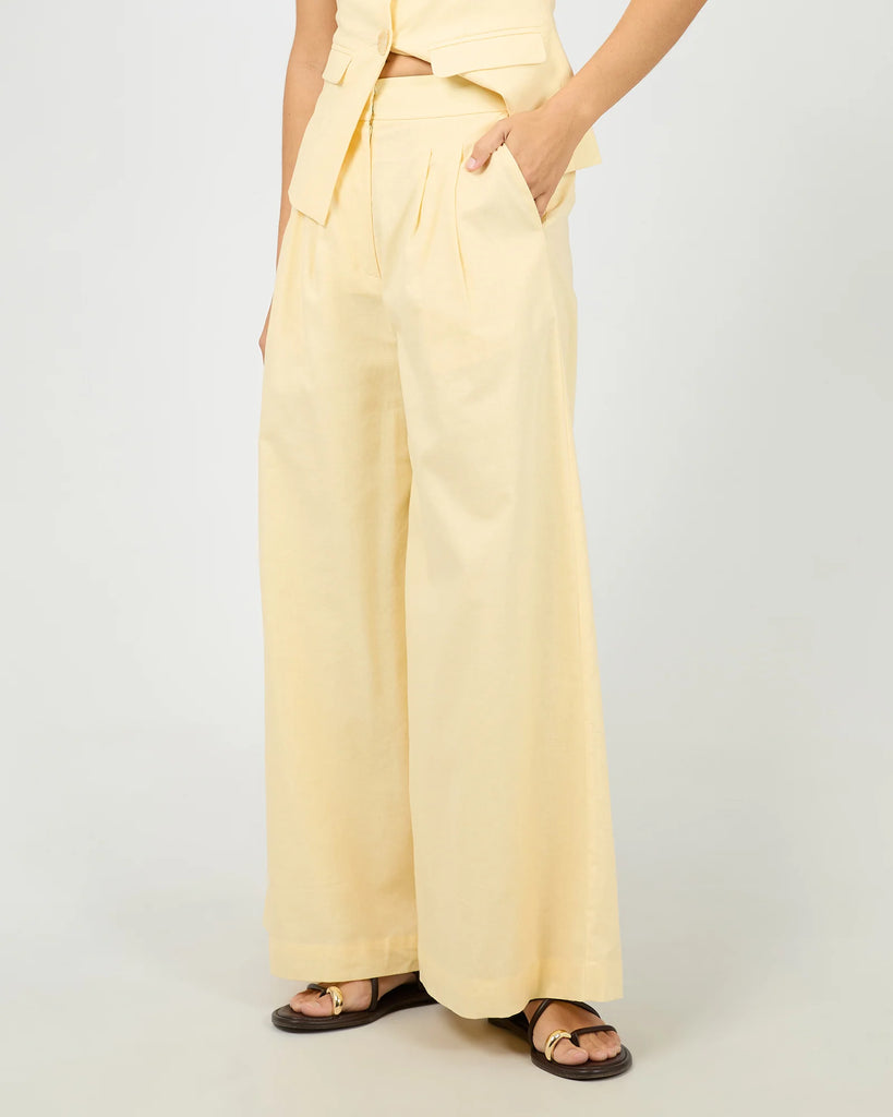 All About Eve Alessa Linen Pant - Yellow