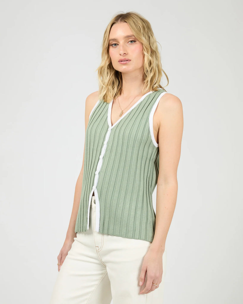 All About Eve Sigrid Top - Sage