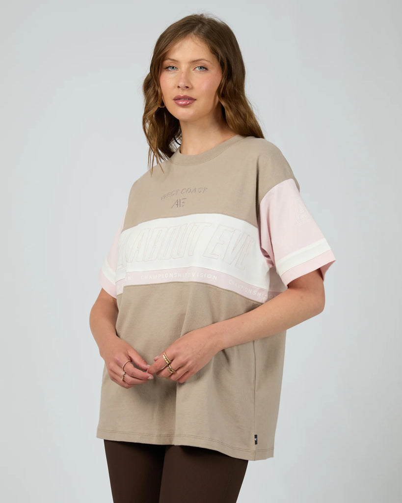 All About Eve Performance Relaxed Tee - Stone