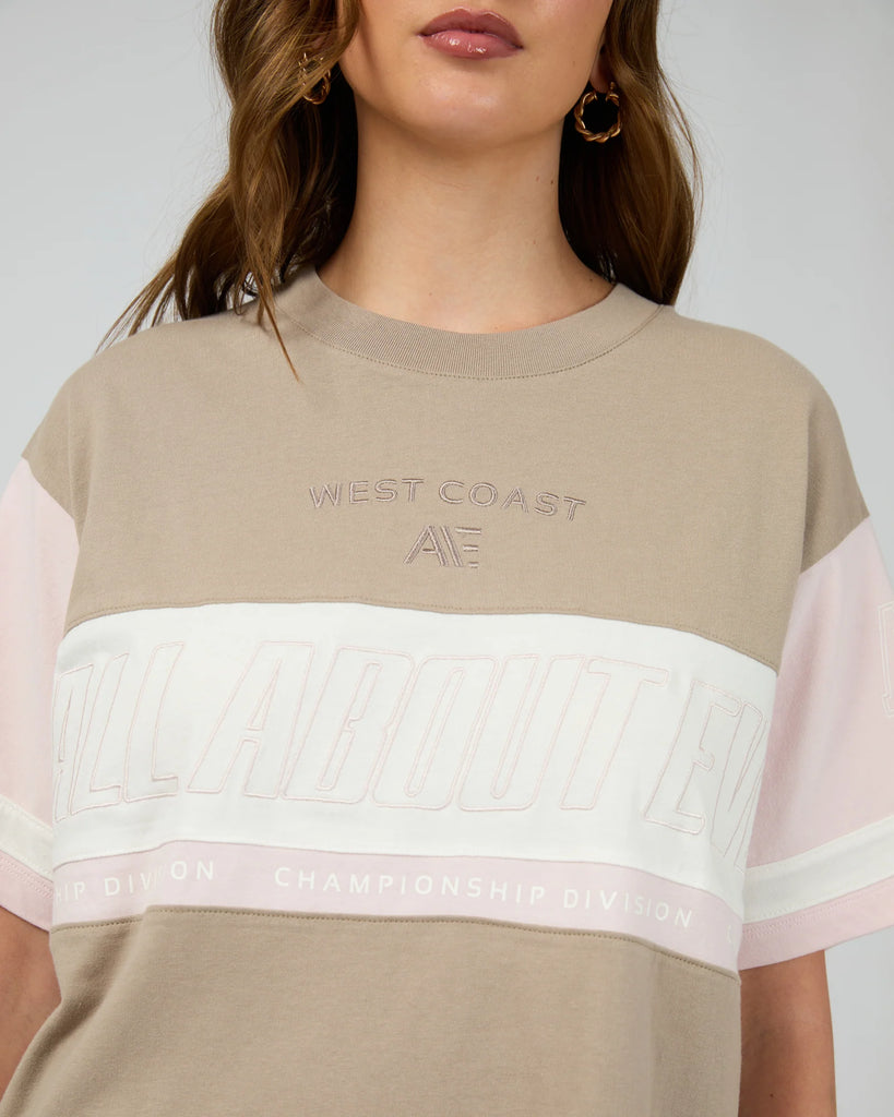 All About Eve Performance Relaxed Tee - Stone