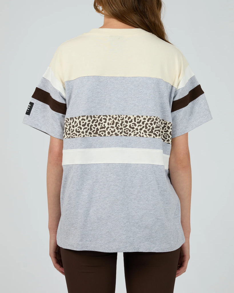 All About Eve Athletica Panel Box Tee - Grey Marle