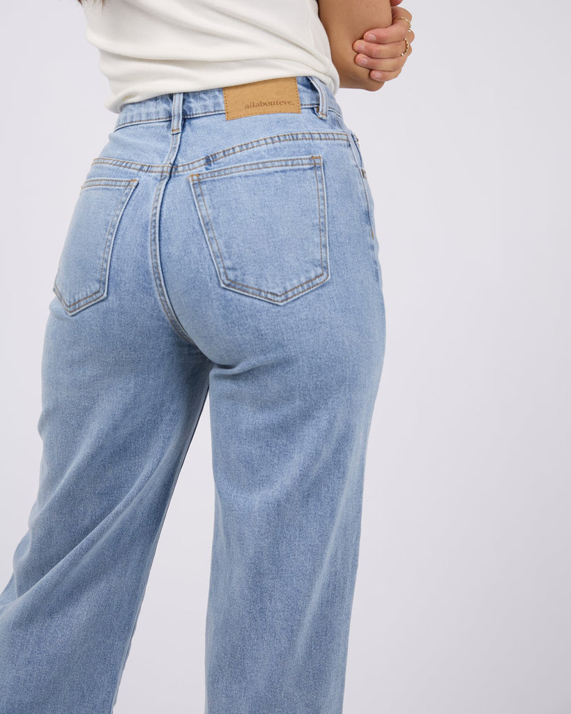 All About Eve Jacquie Wide Leg Jean - Light Blue