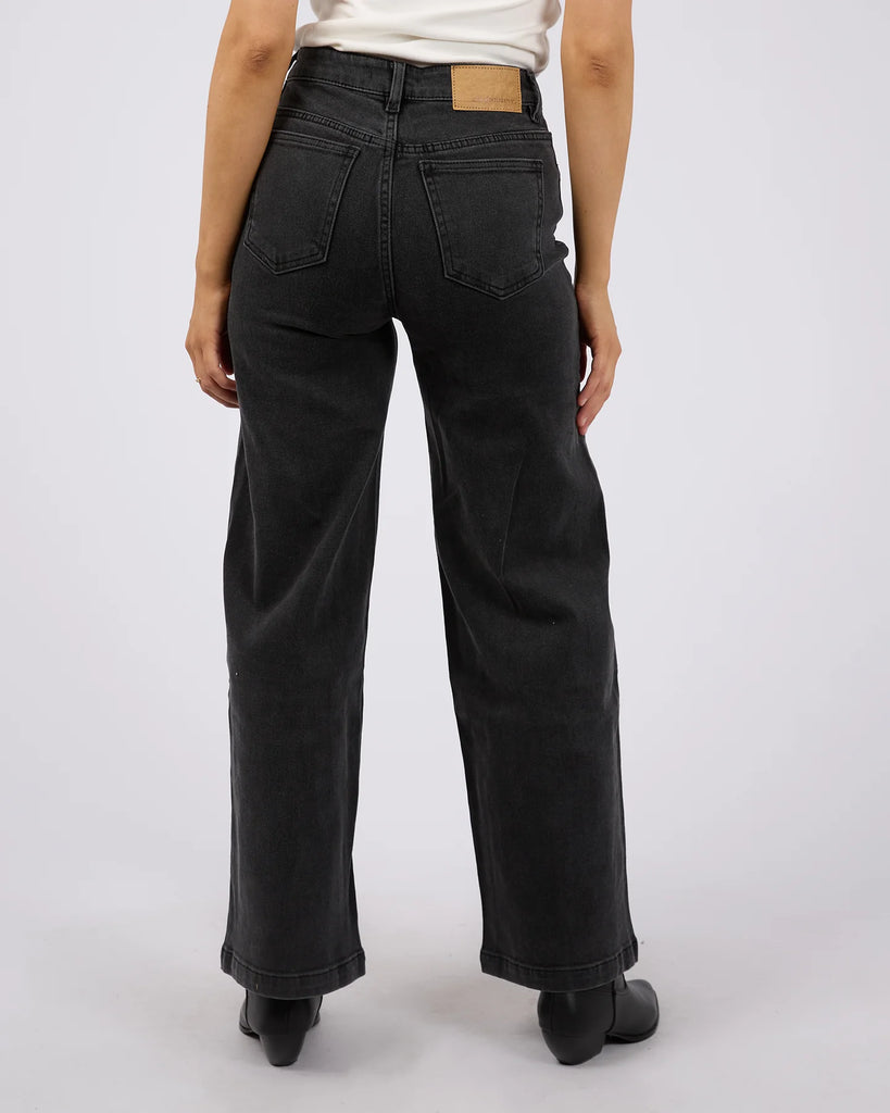 All About Eve Jacquie Wide Leg Jean - Washed Black