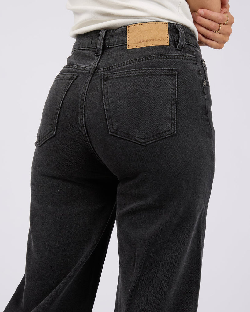 All About Eve Jacquie Wide Leg Jean - Washed Black