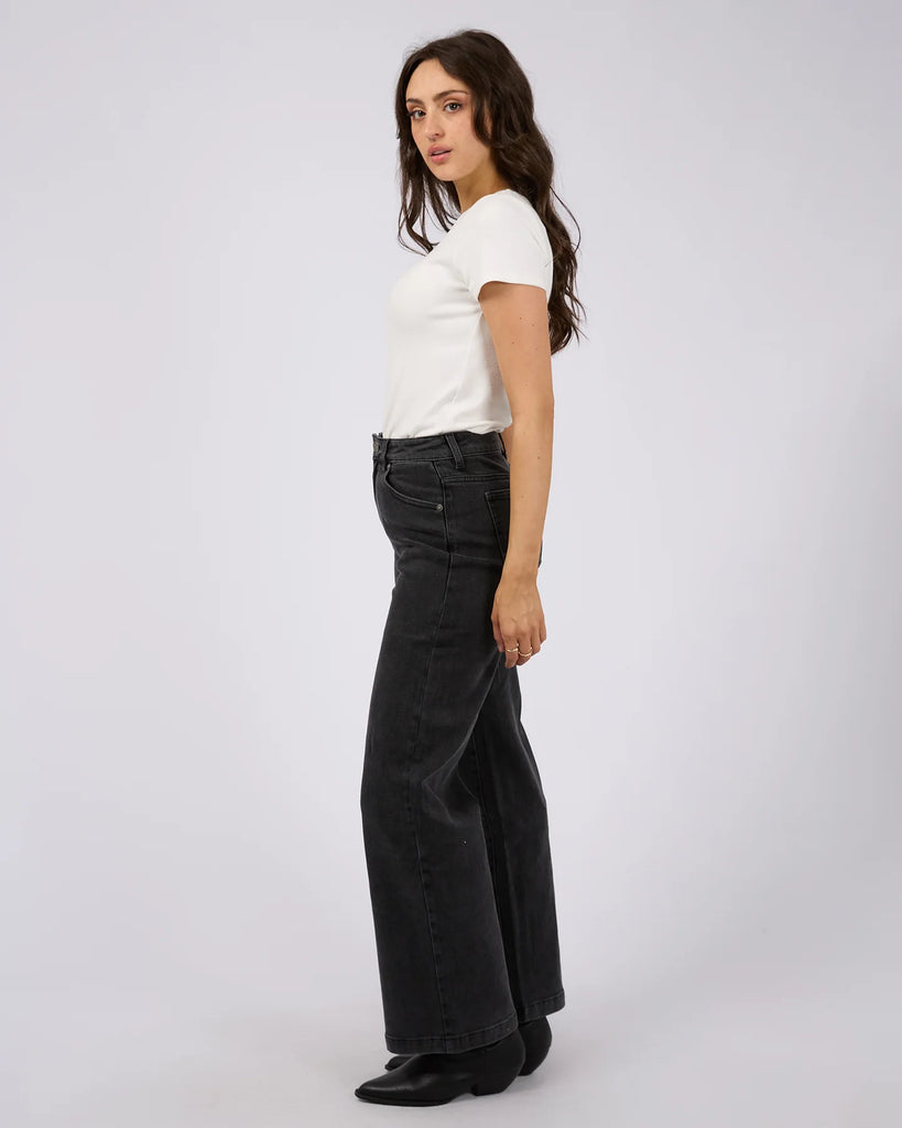 All About Eve Jacquie Wide Leg Jean - Washed Black