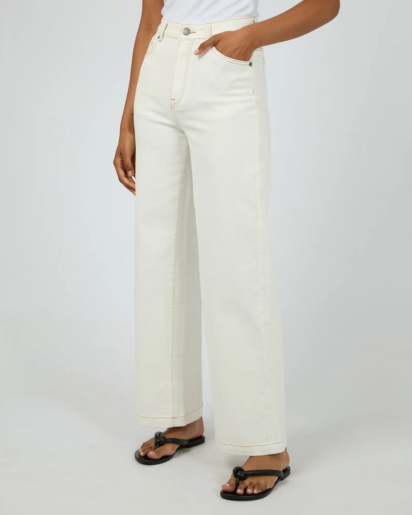 All About Eve Jacqui Wide Leg Jean - Vintage White