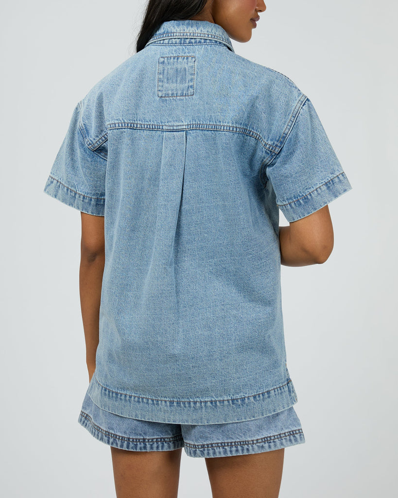 All About Eve Simi Denim Shirt - Light Blue