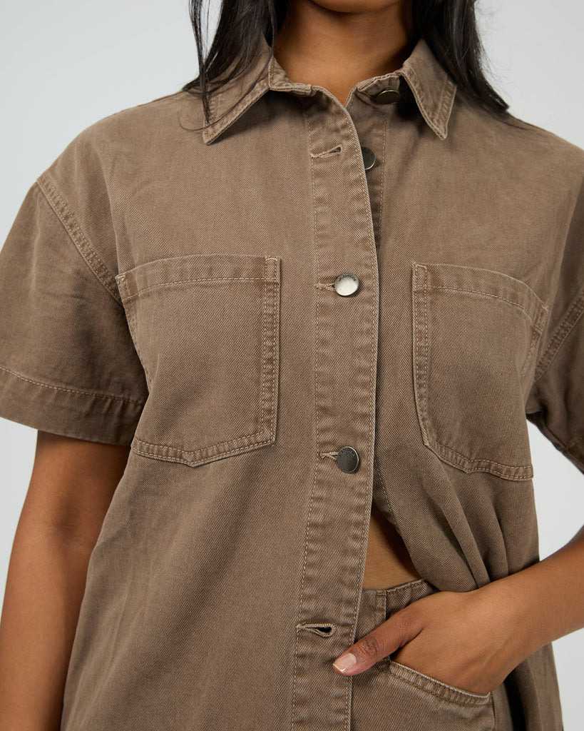 All About Eve Simi Denim Shirt - Chocolate