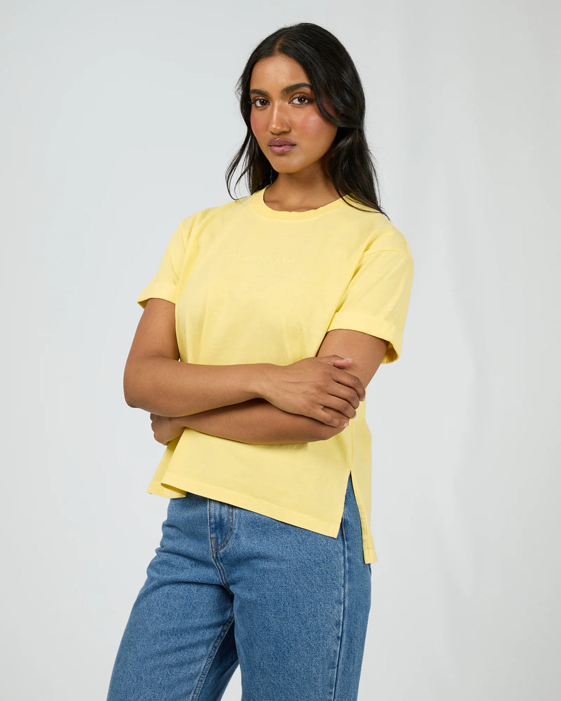 All About Eve Washed Tee - Lemon
