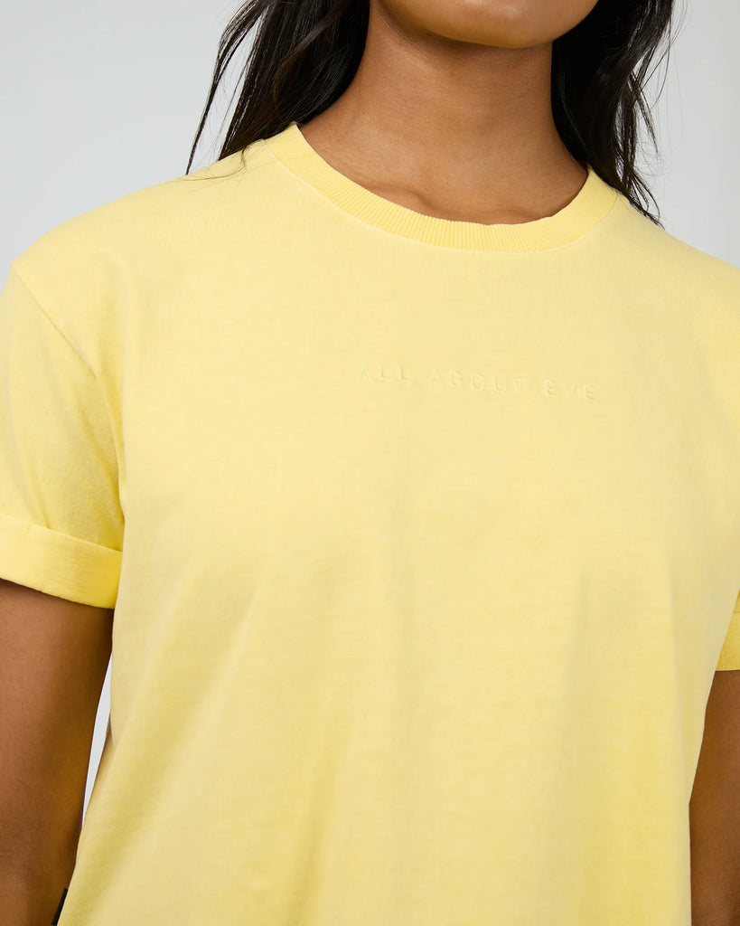 All About Eve Washed Tee - Lemon