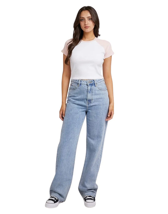 All About Eve Eve Ringer Rib Tee - Pale Pink