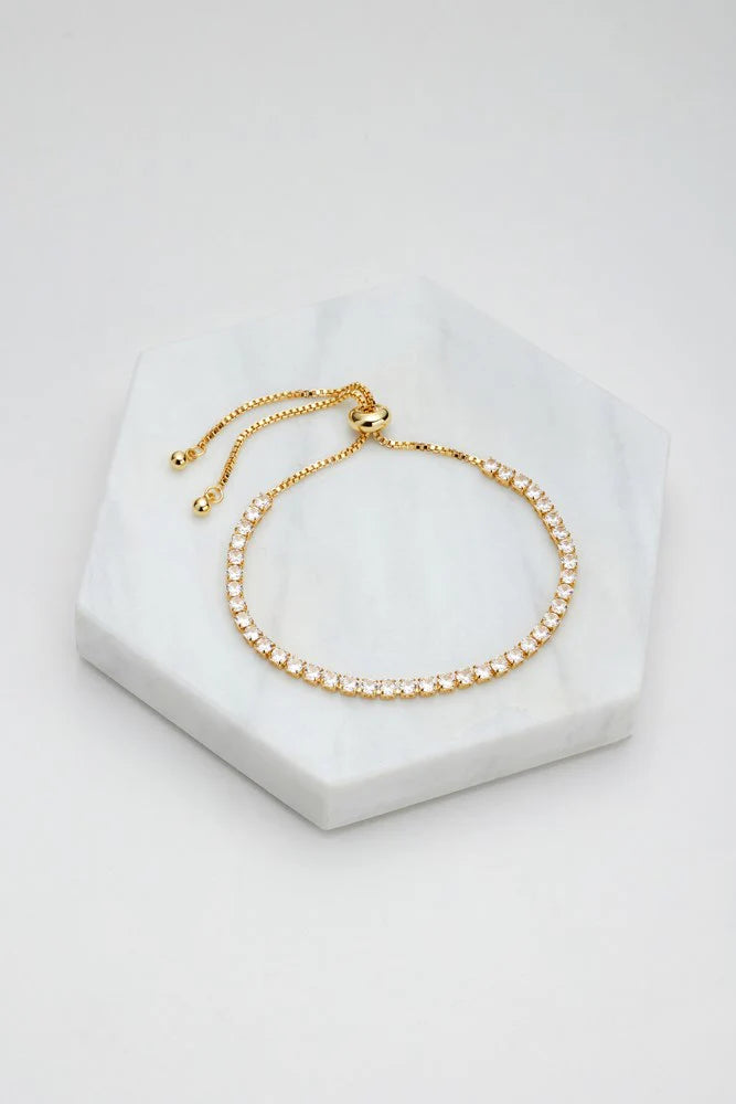 Zafino Nikki Tennis Bracelet - Gold/Clear