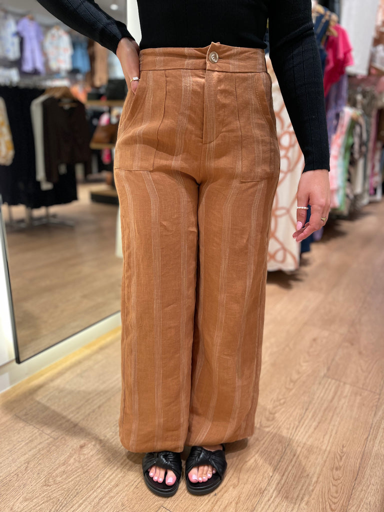 Stripe Jude Pants - Ginger