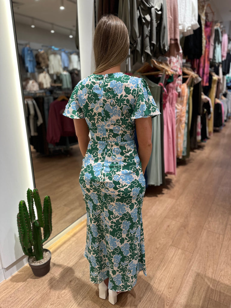 Neonval Floral Maxi Dress - Green Multi