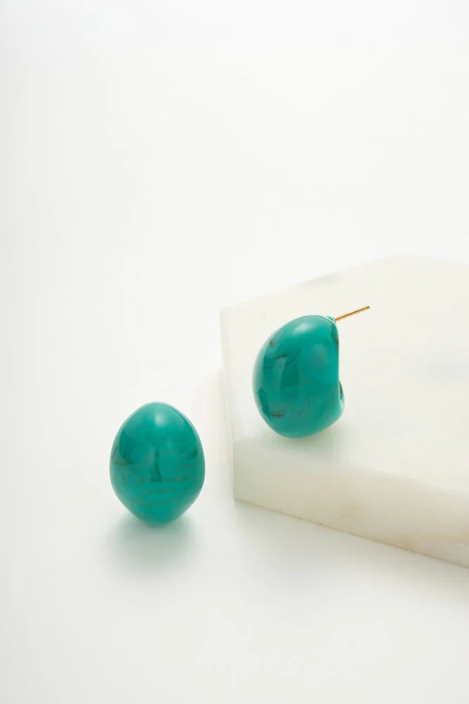 Zafino Hailey Hoop Earring - Teal