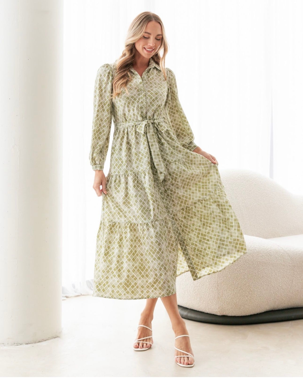 Terrace Long Sleeve Maxi Dress - Jade