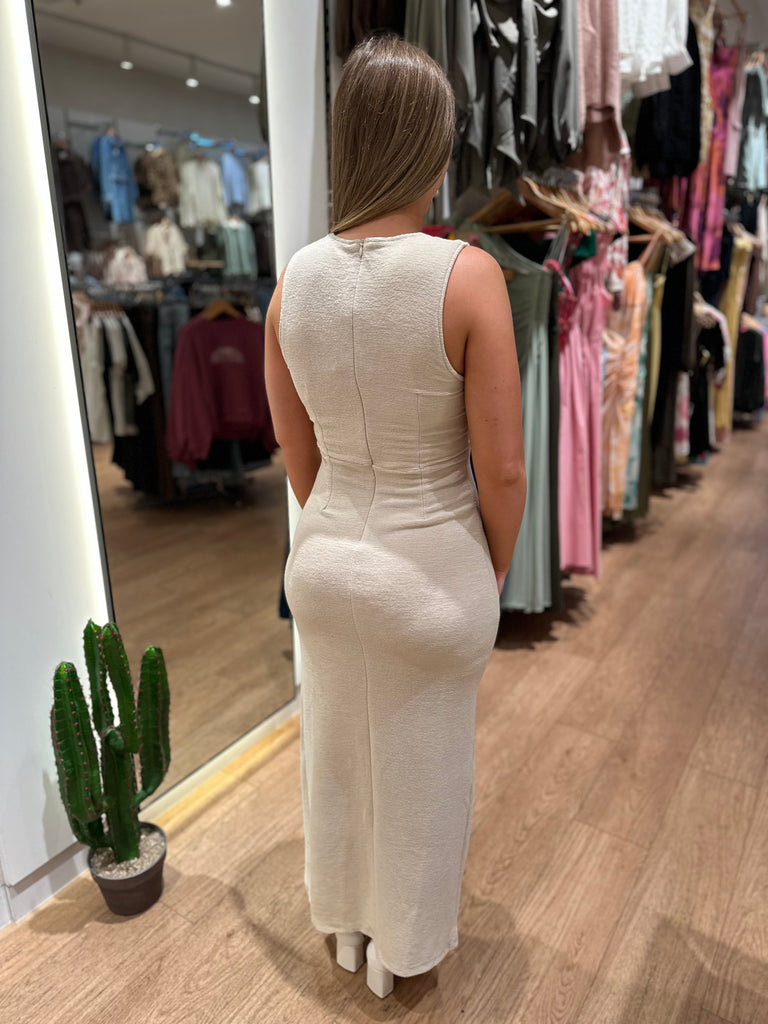 Carrie Maxi Dress - Natural | Laurie Claire Boutique Carrie Maxi Dress - Natural | Laurie Claire Boutique