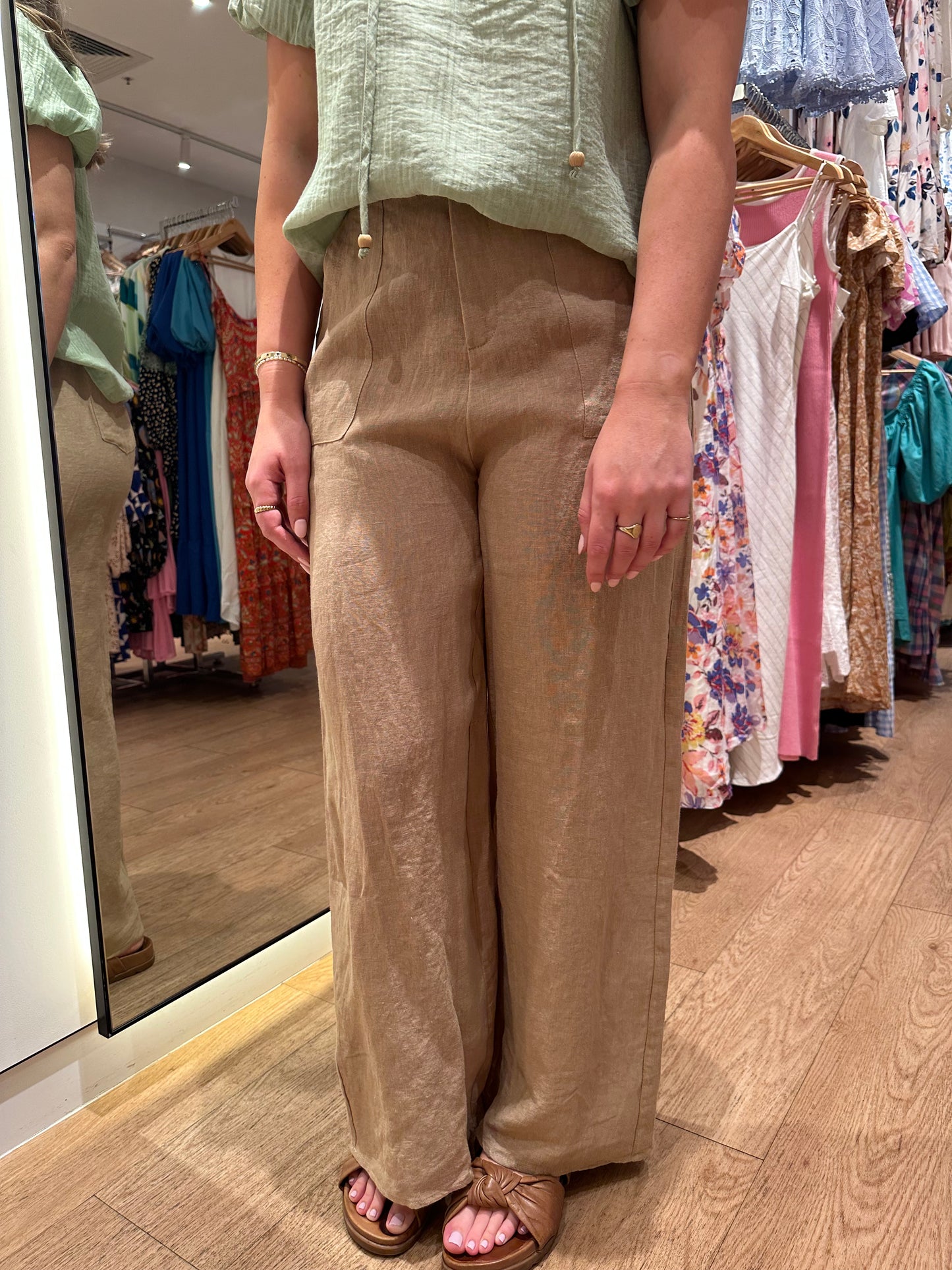 Jude Linen Pants - Taupe