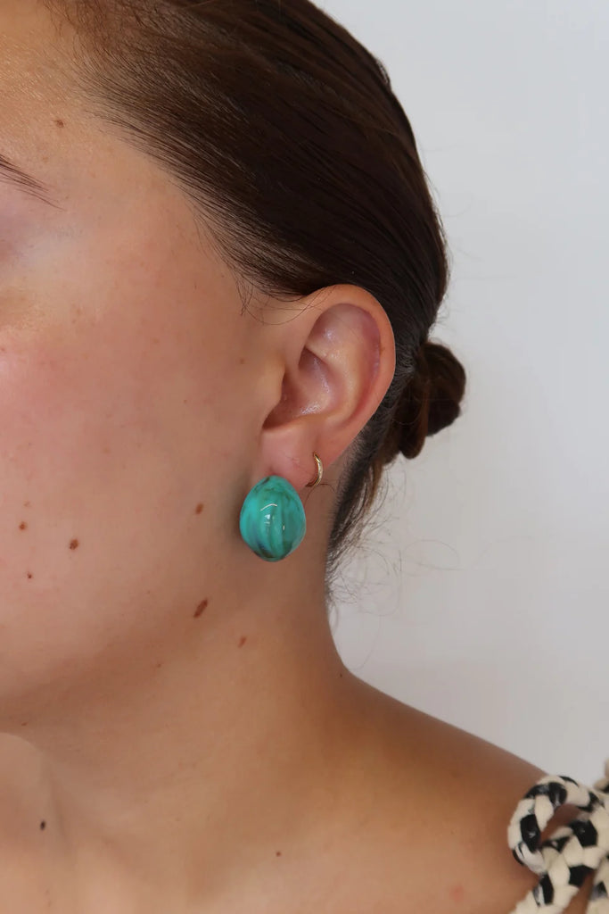 Zafino Hailey Hoop Earring - Teal
