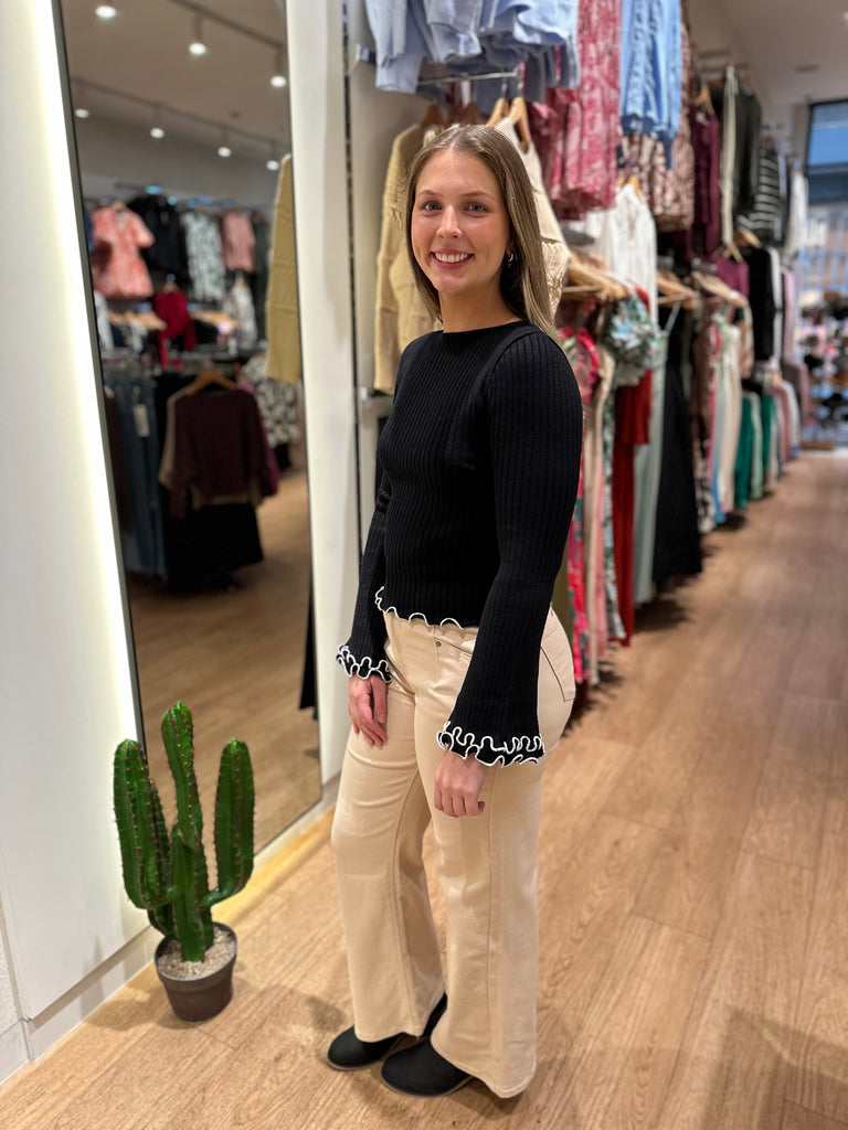 Cancana Knit Top - Black