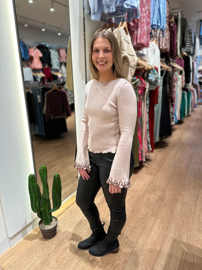 Cancana Knit Top - Oat