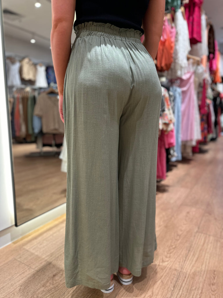 Toolla Linen Pants - Khaki