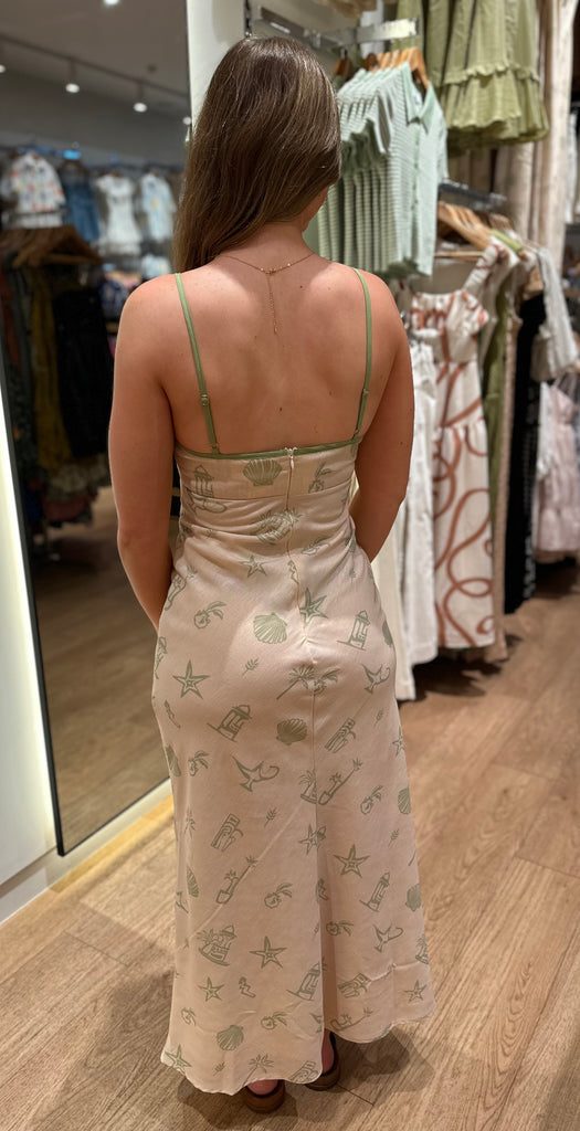 Listanes Print Maxi Dress - Sage