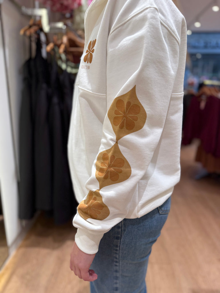Rhythm Solitude 1/4 Zip Fleece - Vintage White