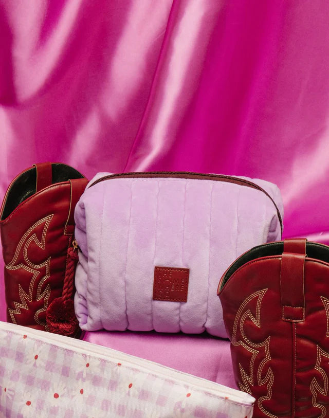 The Somewhere Co Cosmetic Case - Lilac Velvet